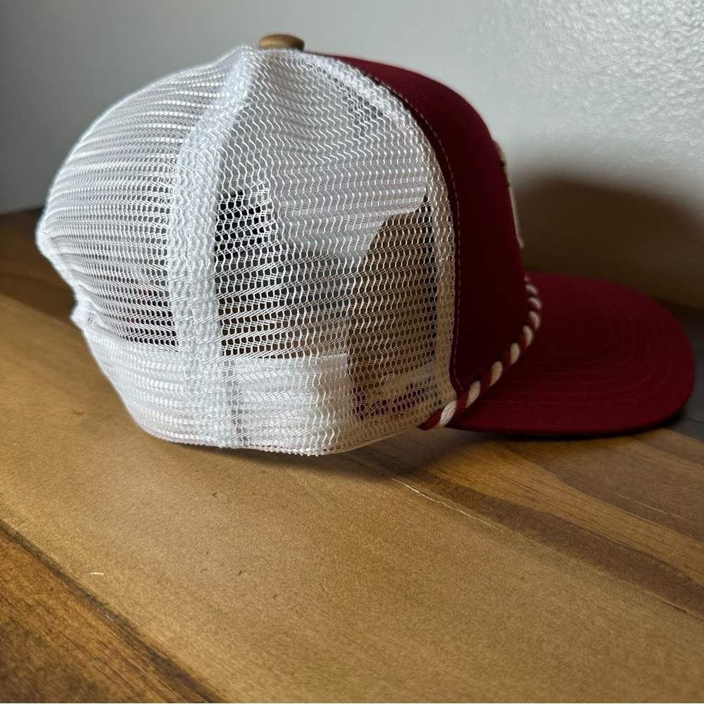 Tampa Bay Rays Crimson Red Melonwear Trucker Snapback Rope Hat TB New - Picture 4 of 6